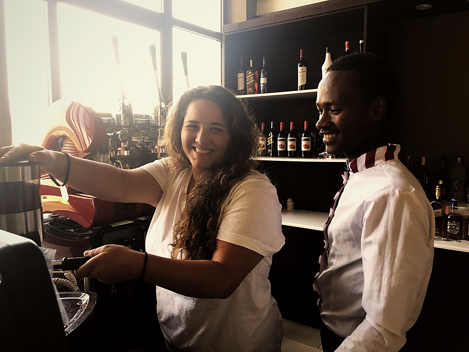 Daniel Sulimani training a luxury hotel bar team